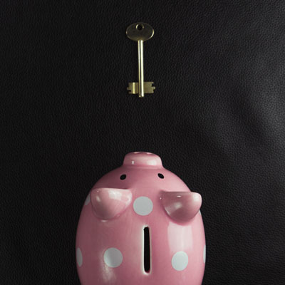 Piggybank with key